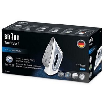 Braun SI3054GY TexStyle3 Stoomstrijkijzer 2400W 270 ml Grijs/Wit