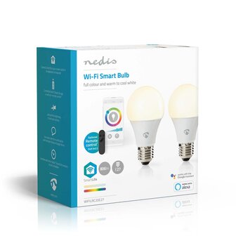 Nedis WIFILRC20E27 Smartlife Multicolour Lamp Wi-fi E27 806 Lm 9 W Rgb / Warm To Cool White Android&trade; / Ios Peer