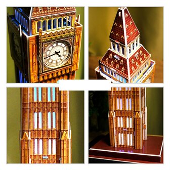 Cubic Fun 3D Puzzel Big Ben + LED Verlichting 28 Stukjes