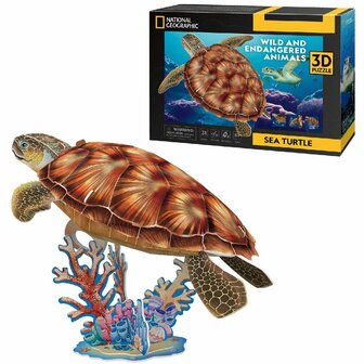 Cubic Fun National Geographic 3D Puzzel Zeeschildpad 31 Stukjes