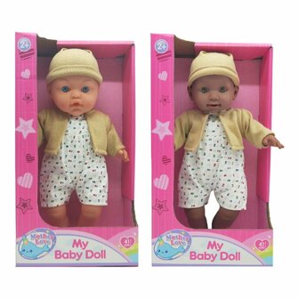 Mother Love Babypop 41 cm Donker/Blank Assorti