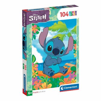 Clementoni Super Color Puzzel Disney Stitch 104 Stukjes