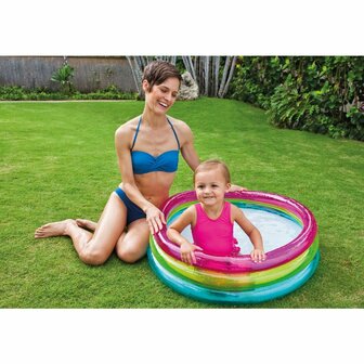 Intex 57104NP Wet Set Collection Regenboog Baby Opblaaszwembad 86x25 cm