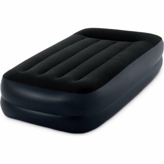 Intex 64122ND Pillow Twin 1-Persoons Luchtbed 99x191x42 cm + Ingebouwde Pomp Zwart