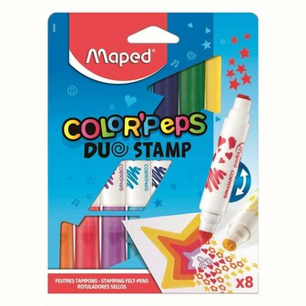 Maped Color&#039;Peps Duo Stamp Viltstiften 8 Stuks