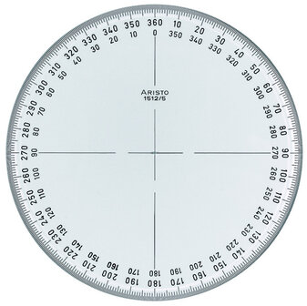 Aristo AR-1512/5 Kompasroos 360&deg; 12 Cm Glashelder Plexiglas