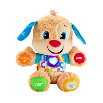 Fisher Price Leerplezier Eerste Woorden Puppy Knuffel + Licht en Geluid