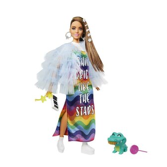 Barbie Extra Pop in Regenboog Jurk