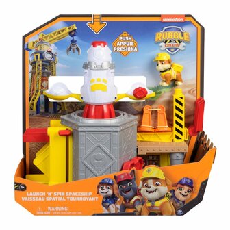 Paw Patrol Rubble &amp; Crew Launch and Spin Spaceship