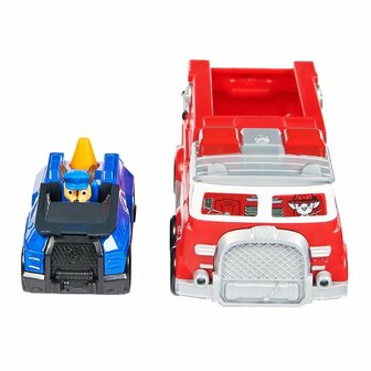 Paw Patrol True Metal Teamvoertuig Brandweerwagen en Chase-Reddingsvoertuig