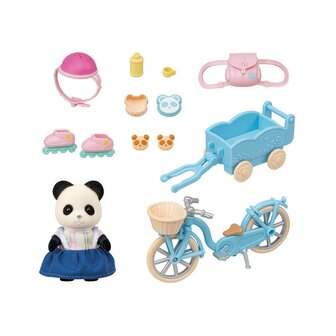 Sylvanian Families 5652 Fiets en Skate Panda Meisje