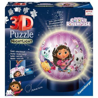 Ravensburger 3D Puzzel Gabby&#039;s Dollhouse 74 Stukjes + Licht