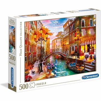 Clementoni High Quality Collection Puzzel Zonsondergang Veneti&euml; 500 Stukjes