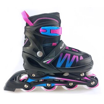 Alert Inline Skates Maat 31-34 Roze/Blauw/Zwart