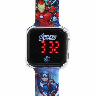 Mervel LED Horloge Avengers Blauw