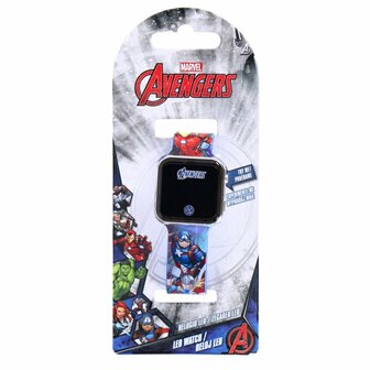 Mervel LED Horloge Avengers Blauw