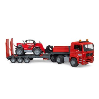 Bruder 02774 MAN TGA Dieplader met Manitou Telescooplader