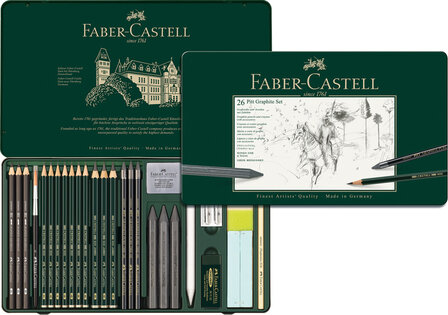 Faber Castell FC-112974 Grafietset Faber-Castell Pitt 26-delig