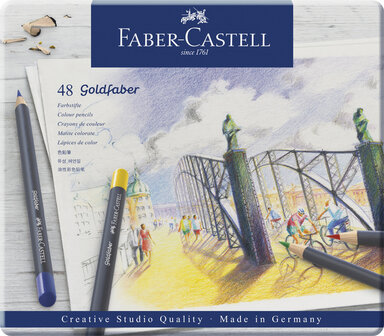 Faber Castell FC-114748 Kleurpotlood Faber-Castell Goldfaber Etui &agrave; 48 Stuks