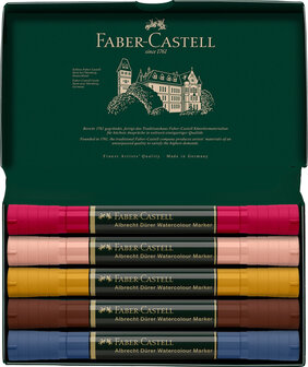 Faber Castell FC-160307 WK25Aquarel Marker FC AlbrechtD&uuml;rer 5 Stuks Portrait