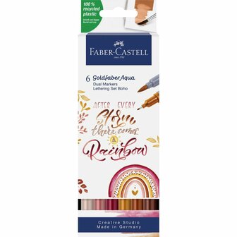 Faber Castell FC-164518 Duo Aquarelmarker Goldfaber BoHo 6 Stuks