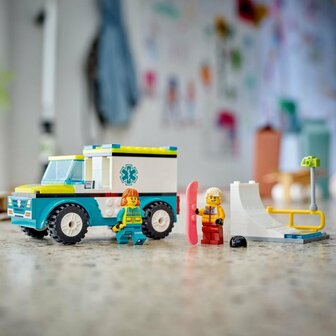 Lego City 60403 Ambulance en Snowboarder