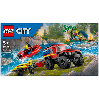 Lego City 60412 Brandweerauto met Reddingsboot