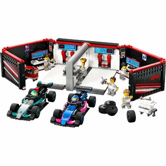 Lego City 60444 F1 Garage met Mercedes-AMG en Alpine Auto&#039;s