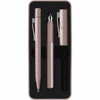 Faber Castell FC-201539 Giftbox Balpen en Vulpen Grip 2011 Pale Rose