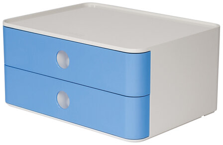 HAN HA-1120-84 Smart-box Allison Met 2 Lades Hemels Blauw, Stapelbaar