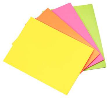 Info Notes IN-5779-39 Info Communicatiekaarten, 200x150mm, 4 X 50 Stuks, Geel, Oranje, Roze, Groen