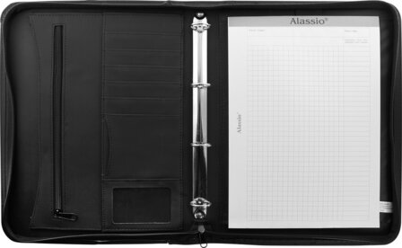 Alassio Office Set Organizer A4 Kunstleer Zwart