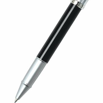 Sheaffer SF-E1931351 Rollerball 100 M Glossy Black Barrel Brushed Chrome Cap Nickel Plated