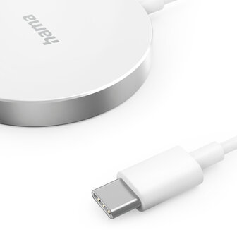 Hama Wireless Charger MagCharge FC15 15 W Draadloos Voor Apple IPhone Wit