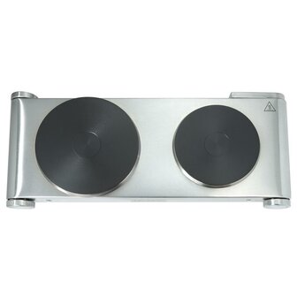 Bourgini Classic Cooking Plate Duo Elektrische Kookplaat RVS