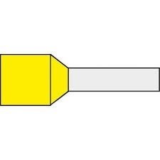 10x Adereindhuls geisoleerd 6mm geel