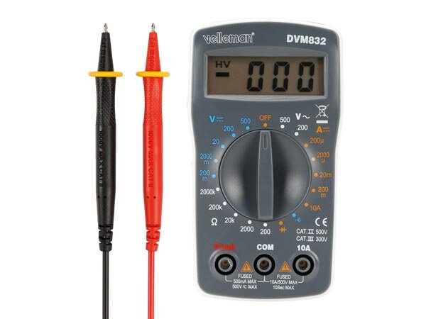 Digitale multimeter CAT II 500 V / CAT III 300 V - 10 A