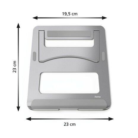 Hama Notebook-stand Aluminium Zilver