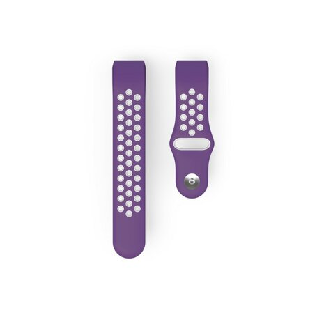 Hama Sportpolsband Voor Fitbit Charge 3/4 Ademend Horlogebandje Paars/grijs