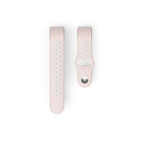 Hama Sportpolsband Voor Fitbit Charge 3/4 Ademend Horlogebandje Rosé/grijs