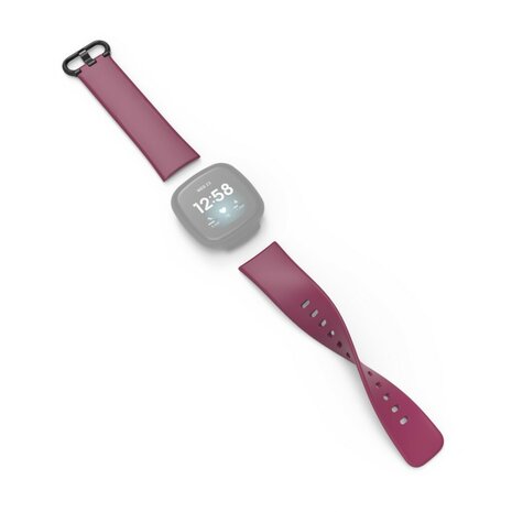 Hama Polsband Voor Fitbit Versa3/Sense Polsband Universeel Bordeaux