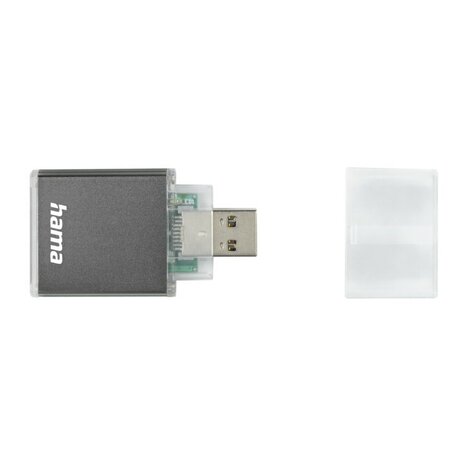 Hama USB-3.0-UHS-II-kaartlezer SD Alu Antraciet