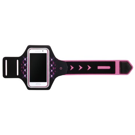 Hama Sport-armband Running Voor Smartphones Maat XXL Met Led Pink