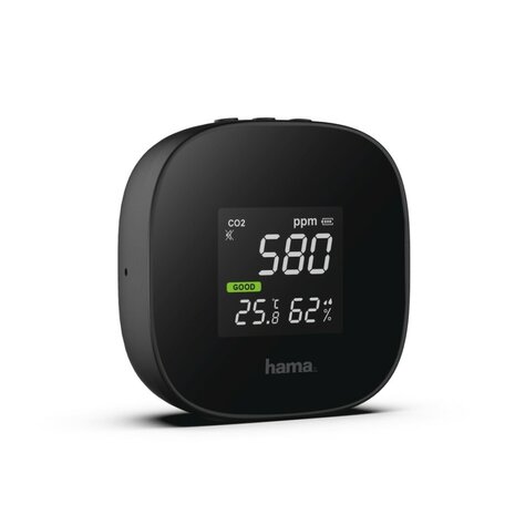 Hama Luchtkwaliteitsmeter Safe CO2- Temperatuur- Vochtigheidsmeting