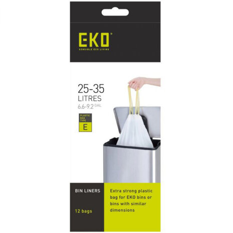 EKO Afvalzak Type E 25-35 Liter Rol met 12 Afvalzakken