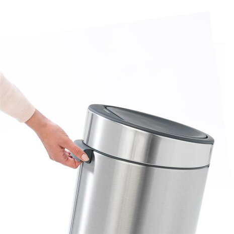 Brabantia Touch Bin Afvalemmer 30L Mat Staal