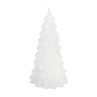 Kerstboom Kaars Wit 10x10x20cm