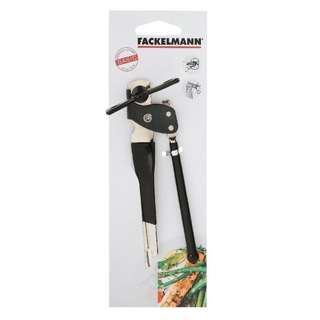 Fackelmann Basic Blik- en Flesopener 15 cm Zilver/Zwart