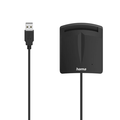 Hama Chipkaartlezer Single voor Smartcards/ID-kaarten met USB-C Adapter Zwart