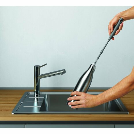 Metaltex Around The Sink Borstel 30/40x3.5 cm Grijs